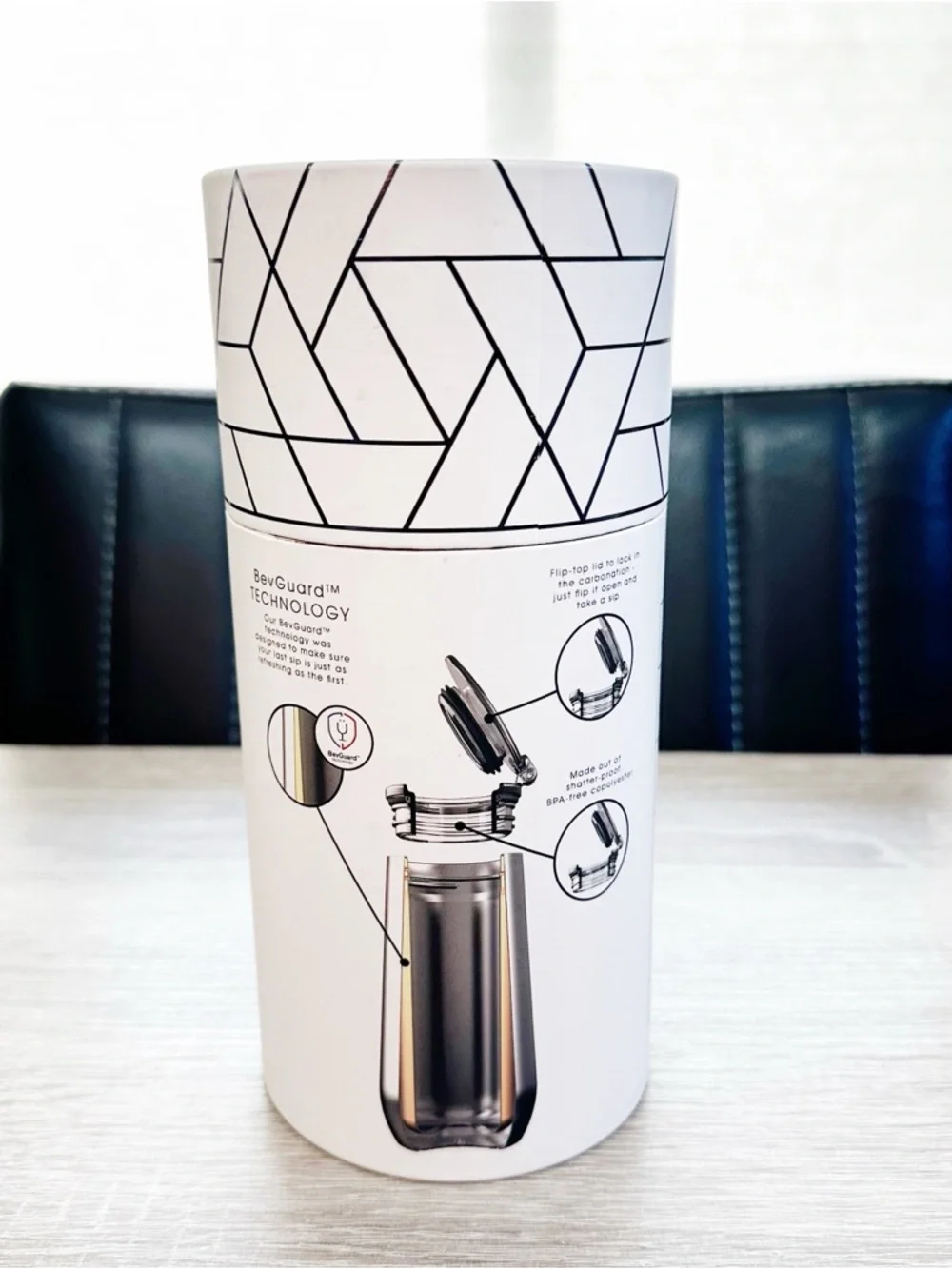 BrüMate Insulated Champagne Flute 12oz with Flip-Top Lid